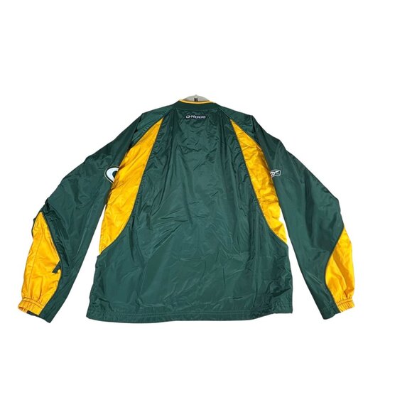 VTG Green Bay Packers NFL Pullover Windbreaker Jacket Reebok On Field Sz M - Picture 12 of 14